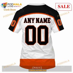 Custom Name Number NHL Reverse Retro Philadelphia Flyers Shirt Hoodie 3d 7
