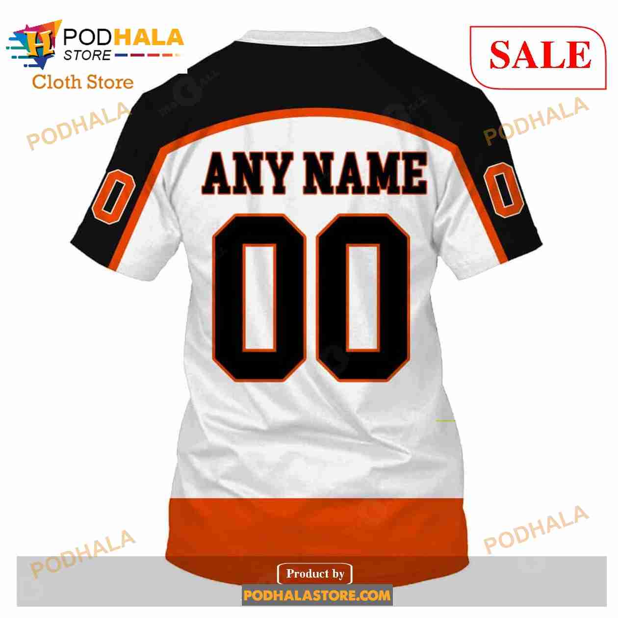 Custom Name & Number NHL Reverse Retro Philadelphia Flyers Shirt Hoodie 3D  - Bring Your Ideas, Thoughts And Imaginations Into Reality Today