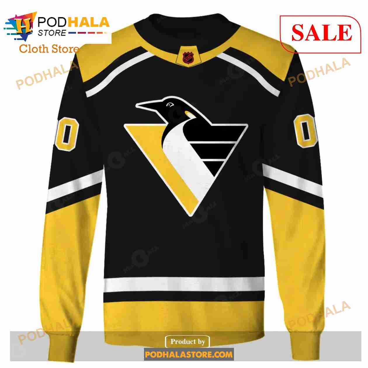 Custom Name And Number NHL Pittsburgh Penguins Sweatshirt Hoodie