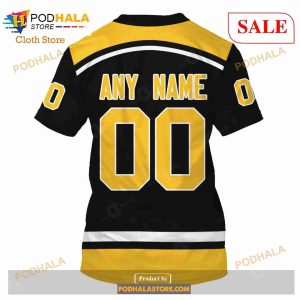 Custom Name Number NHL Reverse Retro Pittsburgh Penguins Shirt Hoodie 3d 7