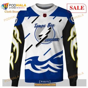 Custom Name Number NHL Reverse Retro Tampa Bay Lightning Shirt Hoodie 3d 4