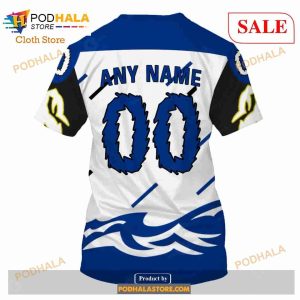 Custom Name Number NHL Reverse Retro Tampa Bay Lightning Shirt Hoodie 3d 7