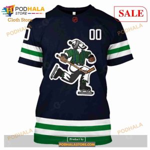 Custom Name Number NHL Reverse Retro Vancouver Canucks Shirt Hoodie 3d 6