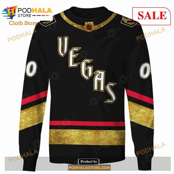 Custom Name & Number NHL Reverse Retro Vegas Golden Knights Shirt Hoodie 3D