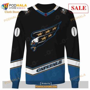 Custom Name Number NHL Reverse Retro Washington Capitals Shirt Hoodie 3d 4