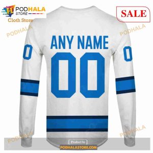 Custom Name Number NHL Reverse Retro Winnipeg Jets Shirt Hoodie 3d 5