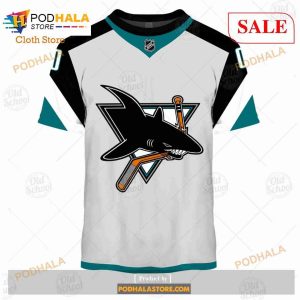 Custom Name Number NHL San Jose Sharks Reverse Retro Alternate Shirt Hoodie 3d 3