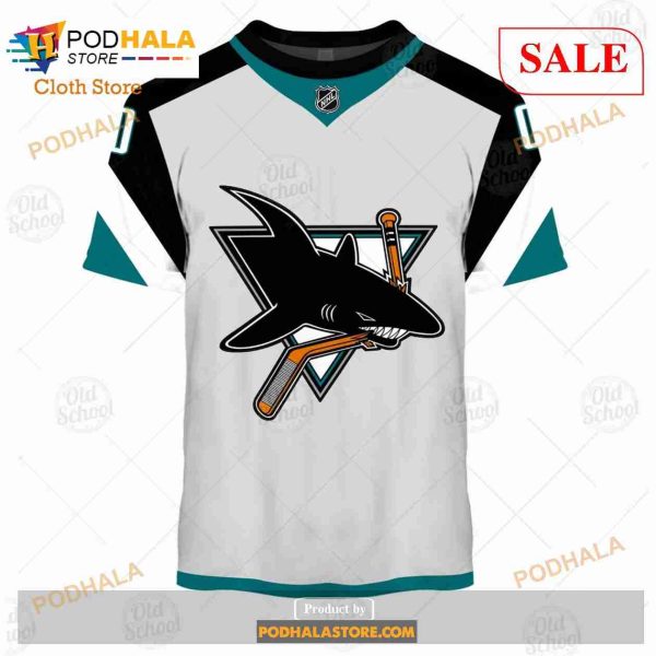 Custom Name & Number NHL San Jose Sharks Reverse Retro Alternate Shirt Hoodie 3D