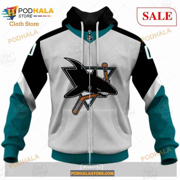 Custom Name & Number NHL San Jose Sharks Reverse Retro Alternate Shirt Hoodie 3D