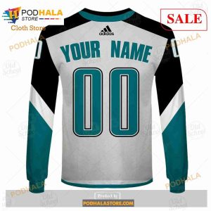 Custom Name Number NHL San Jose Sharks Reverse Retro Alternate Shirt Hoodie 3d 8