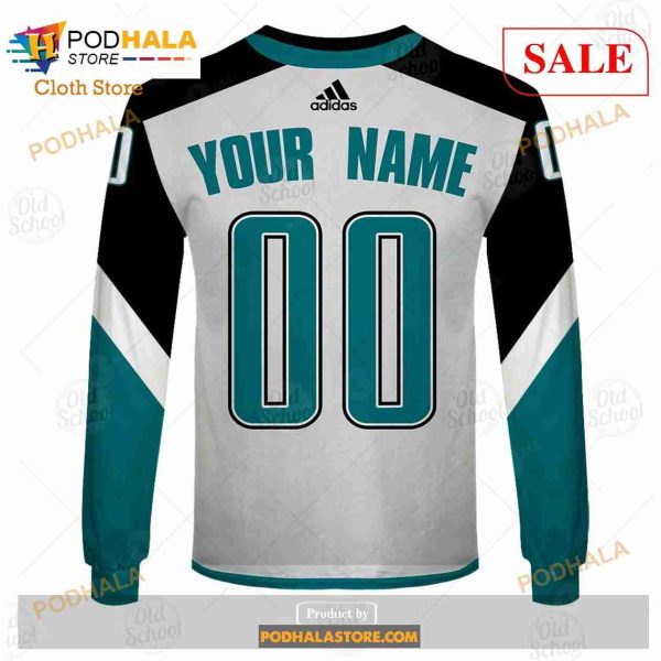 Custom Name & Number NHL San Jose Sharks Reverse Retro Alternate Shirt Hoodie 3D