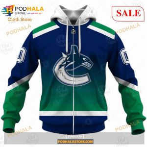 Custom Name Number NHL Vancouver Canucks Reverse Retro Alternate Shirt Hoodie 3d 5