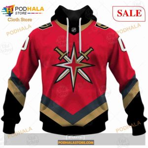 Custom Name Number NHL Vegas Golden Knights Reverse Retro Alternate Shirt Hoodie 3d 2
