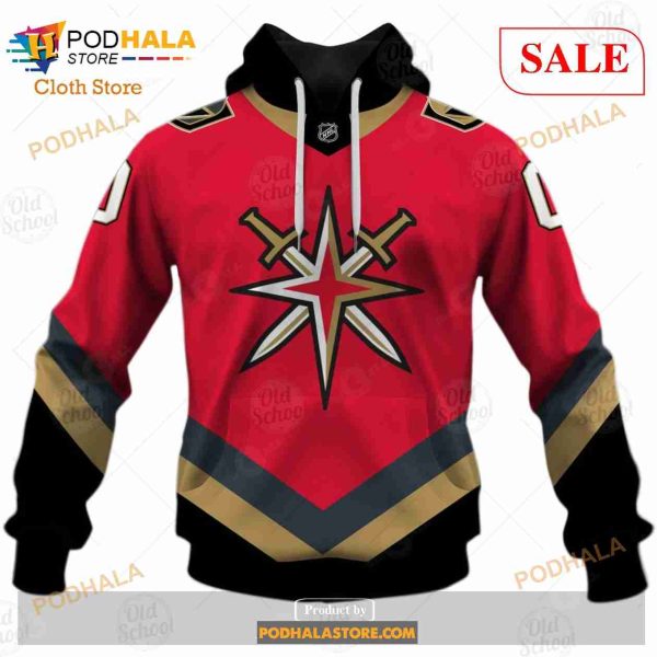 Custom Name & Number NHL Vegas Golden Knights Reverse Retro Alternate  Shirt Hoodie 3D
