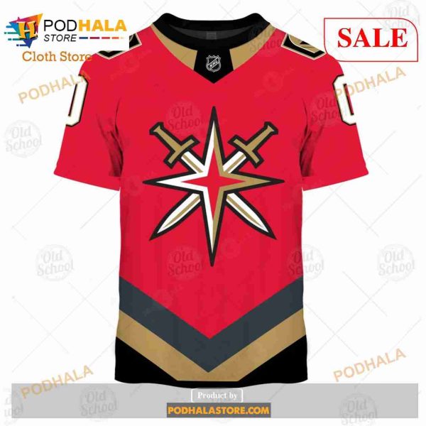 Custom Name & Number NHL Vegas Golden Knights Reverse Retro Alternate  Shirt Hoodie 3D