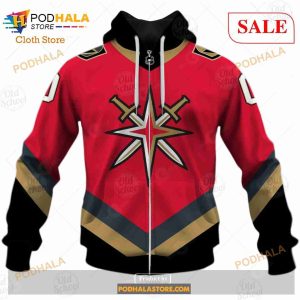 Custom Name Number NHL Vegas Golden Knights Reverse Retro Alternate Shirt Hoodie 3d 5