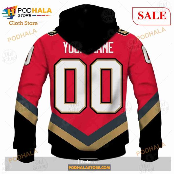 Custom Name & Number NHL Vegas Golden Knights Reverse Retro Alternate  Shirt Hoodie 3D