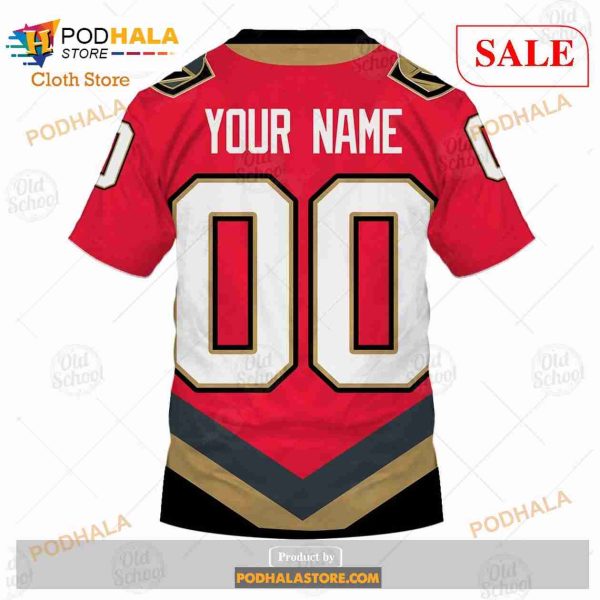 Custom Name & Number NHL Vegas Golden Knights Reverse Retro Alternate  Shirt Hoodie 3D