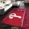 Custom Name Philadelphia Phillies Wincraft Area Rug For Christmas Bedroom Home Decor Gift
