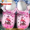Custom Name Pink Flamingo Pumpkin 3D Crocs Halloween, Funny Crocs