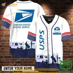 Custom Name Postal Limited White 3D Baseball Jersey Shirt