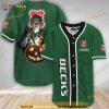 Custom Name Scary Michael Myers Pumpkin Beck's Beer 3D Baseball Jersey