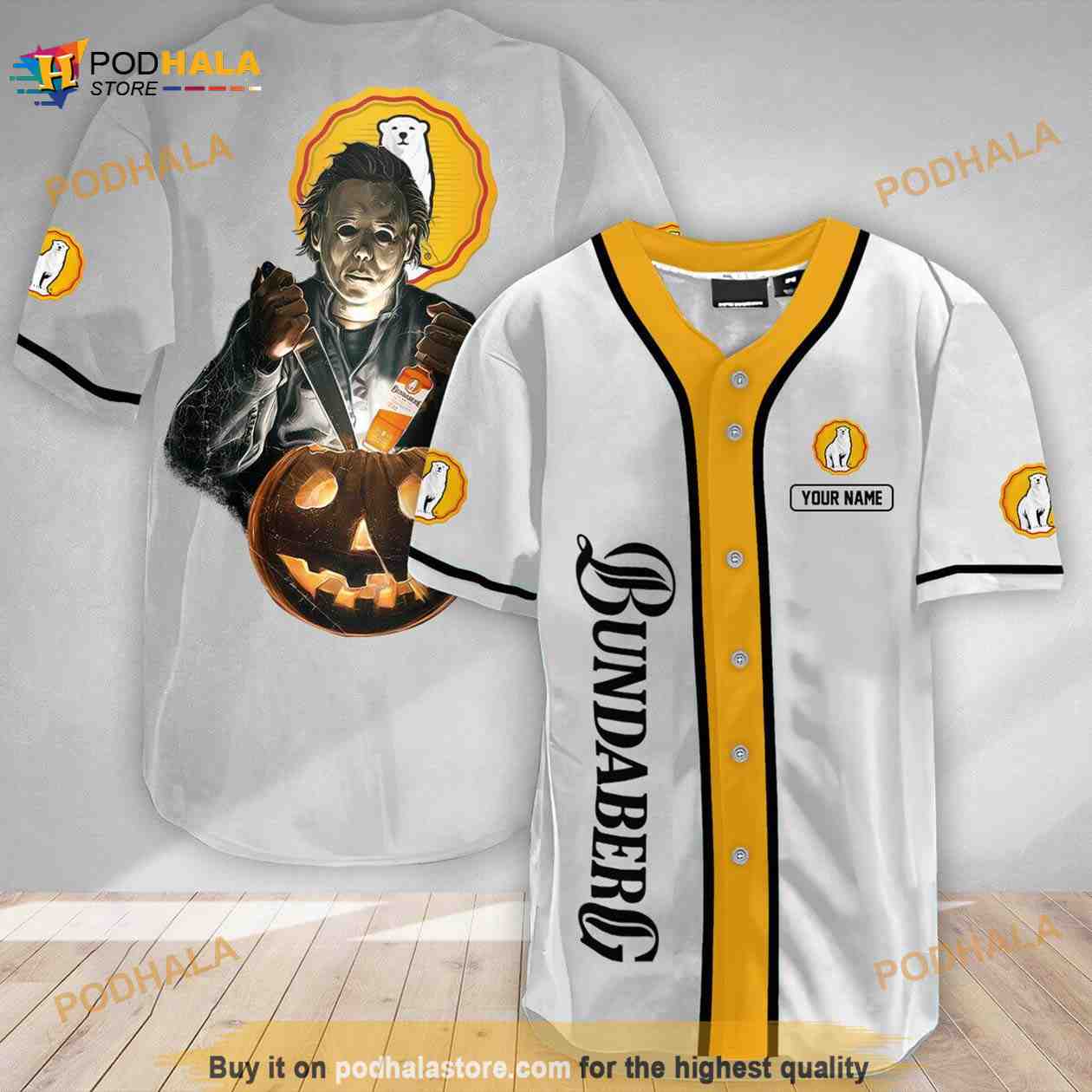 Custom Name Scary Michael Myers Pumpkin Whataburger 3D Baseball Jersey -  Bring Your Ideas, Thoughts And Imaginations Into Reality Today