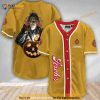 Custom Name Scary Michael Myers Pumpkin Stroh's Beer 3D Baseball Jersey
