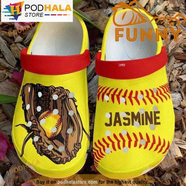Custom Name Softball Gloves Crocband 3D Crocs, Women For Men