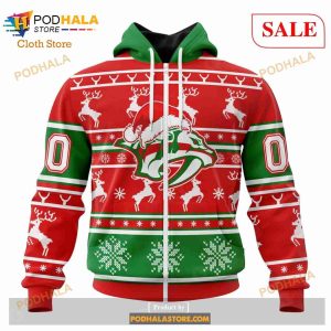 Custom Nashville Predators Christmas Sweatshirt Nhl Hoodie 3d For Women Men 2