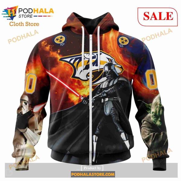 Custom Nashville Predators Design X Star War Sweatshirt NHL Hoodie 3D