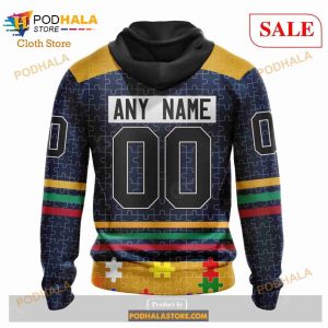 Custom Nashville Predators Fearless Aganst Autism Sweatshirt Nhl Hoodie 3d 3