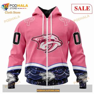 Custom Nashville Predators Fights Cancer Sweatshirt Nhl Hoodie 3d 2