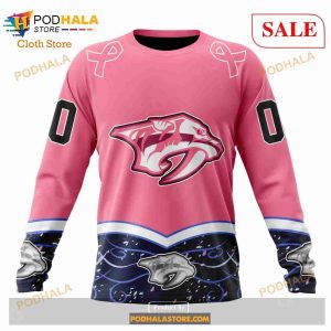 Custom Nashville Predators Fights Cancer Sweatshirt Nhl Hoodie 3d 4