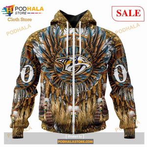 Custom Nashville Predators Native Costume Design Nhl Hoodie 3d 2