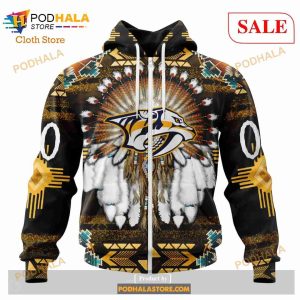Custom Nashville Predators Native Costume Sweatshirt Nhl Hoodie 3d 2