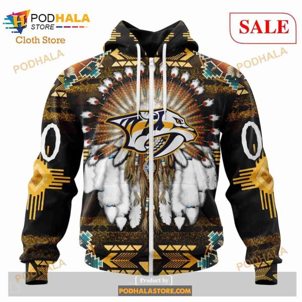 Custom Nashville Predators Native Costume Sweatshirt NHL Hoodie 3D