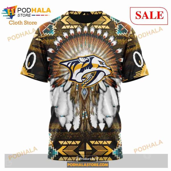 Custom Nashville Predators Native Costume Sweatshirt NHL Hoodie 3D