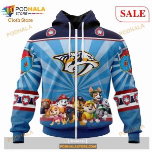 Custom Nashville Predators Paw Patrol Sweatshirt Nhl Hoodie 3d 2