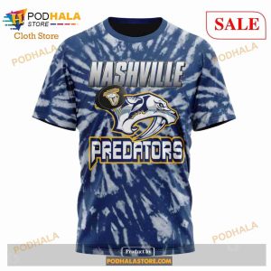 Custom Nashville Predators Retro Vintage Tie Dye Nhl Hoodie 3d 6
