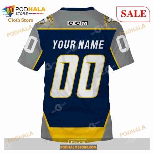 Custom Nashville Predators Throwback Vintage NHL Hockey Shirt Hoodie 3d 6