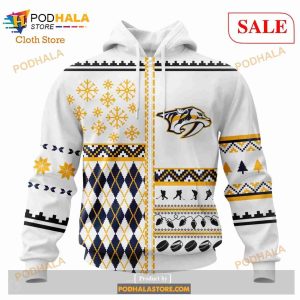 Custom Nashville Predators Unisex Christmas Sweatshirt Nhl Hoodie 3d 2