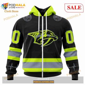 Custom Nashville Predators Unisex Firefighter Uniforms Color Nhl Hoodie 3d 2