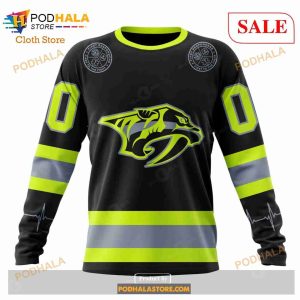 Custom Nashville Predators Unisex Firefighter Uniforms Color Nhl Hoodie 3d 4