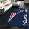 Custom New England Patriots Accent Rug NFL Area Rug Carpet, Living Room Rug