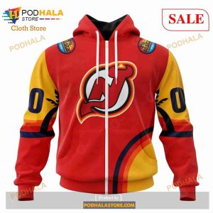 Custom New Jersey Devils All Star Sunset Sweatshirt Nhl Hoodie 3d 2