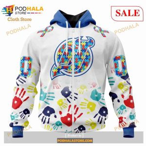 Custom New Jersey Devils Autism Awareness Design Nhl Hoodie 3d 2