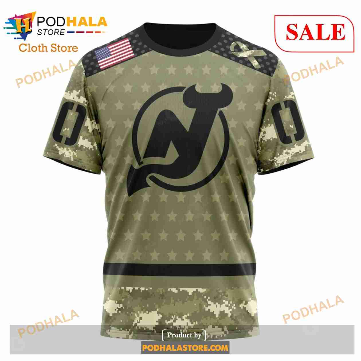 Personalized NHL New Jersey Devils Camo Pattern And All Military Force Logo  3D Unisex Hoodie - The Clothes You'll Ever Need