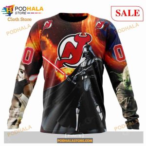 Custom New Jersey Devils Design X Star War Sweatshirt Nhl Hoodie 3d 5