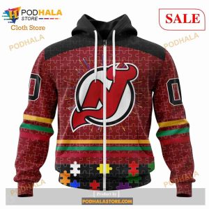 Custom New Jersey Devils Fearless Aganst Autism Sweatshirt Nhl Hoodie 3d 2